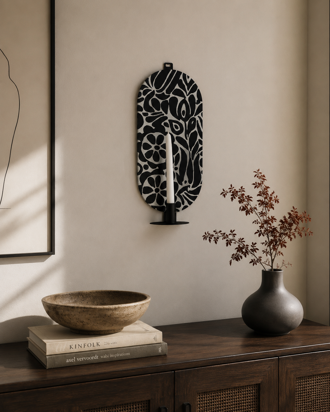 Moonlit Bloom Mirror – Candle Holder by Rashed
