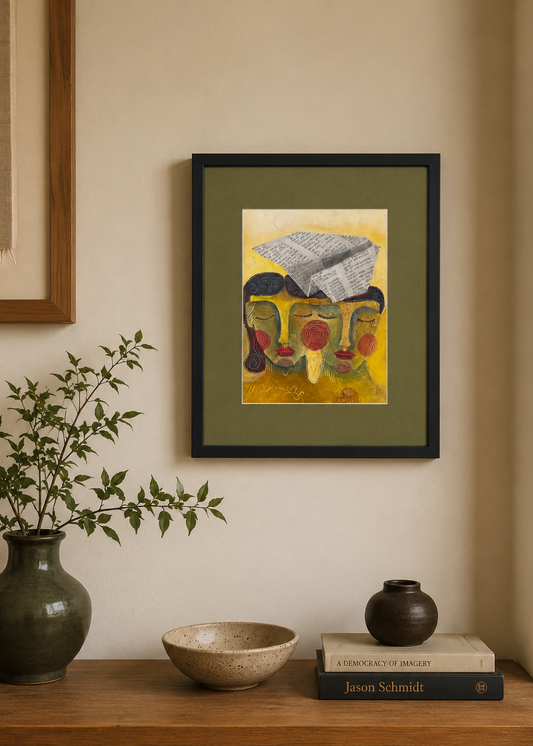 "Sharing Memories" Painting by Jorge Rojas- Acrylic on Paper