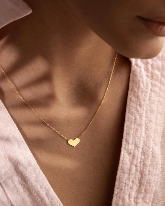 The necklace on neck