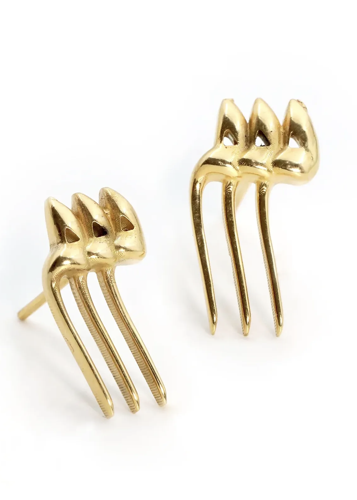 "Geometry of Letters" Handcrafted Silver Earrings – Mim by Banafsheh Hemmati