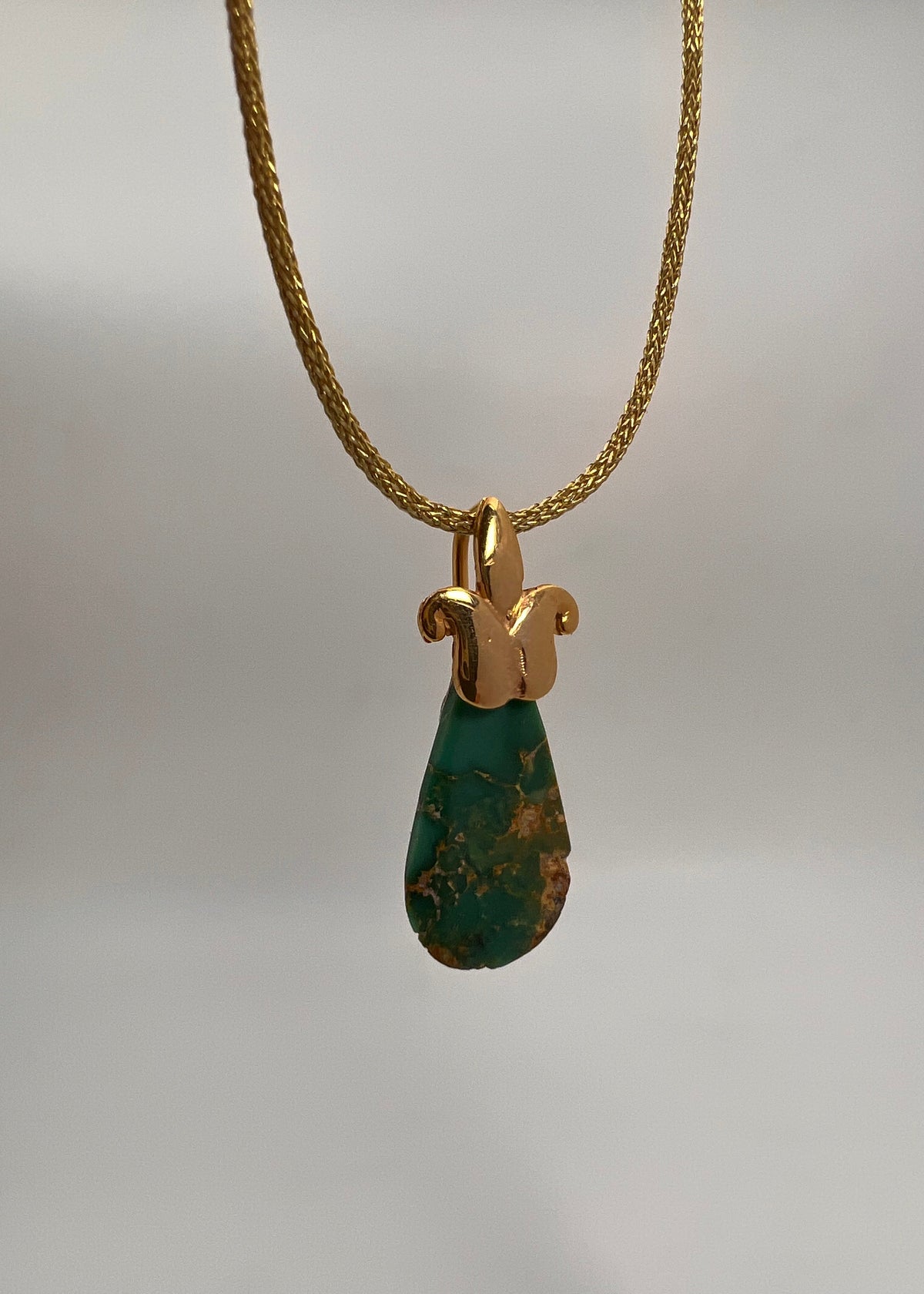 Eslimi Pendant with Turquoise by Banafsheh Hemmati
