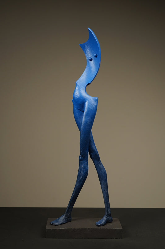 Crossed-Leg Standing Mademoiselle Sculpture by Soheyl Bastami - Unique Edition 16