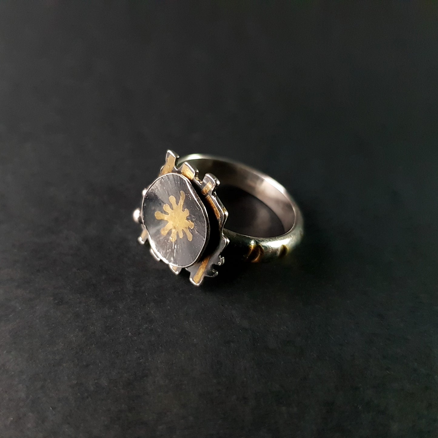 Ancient Korean gilding Silver Ring from the Keum-Boo Collection by Arvin