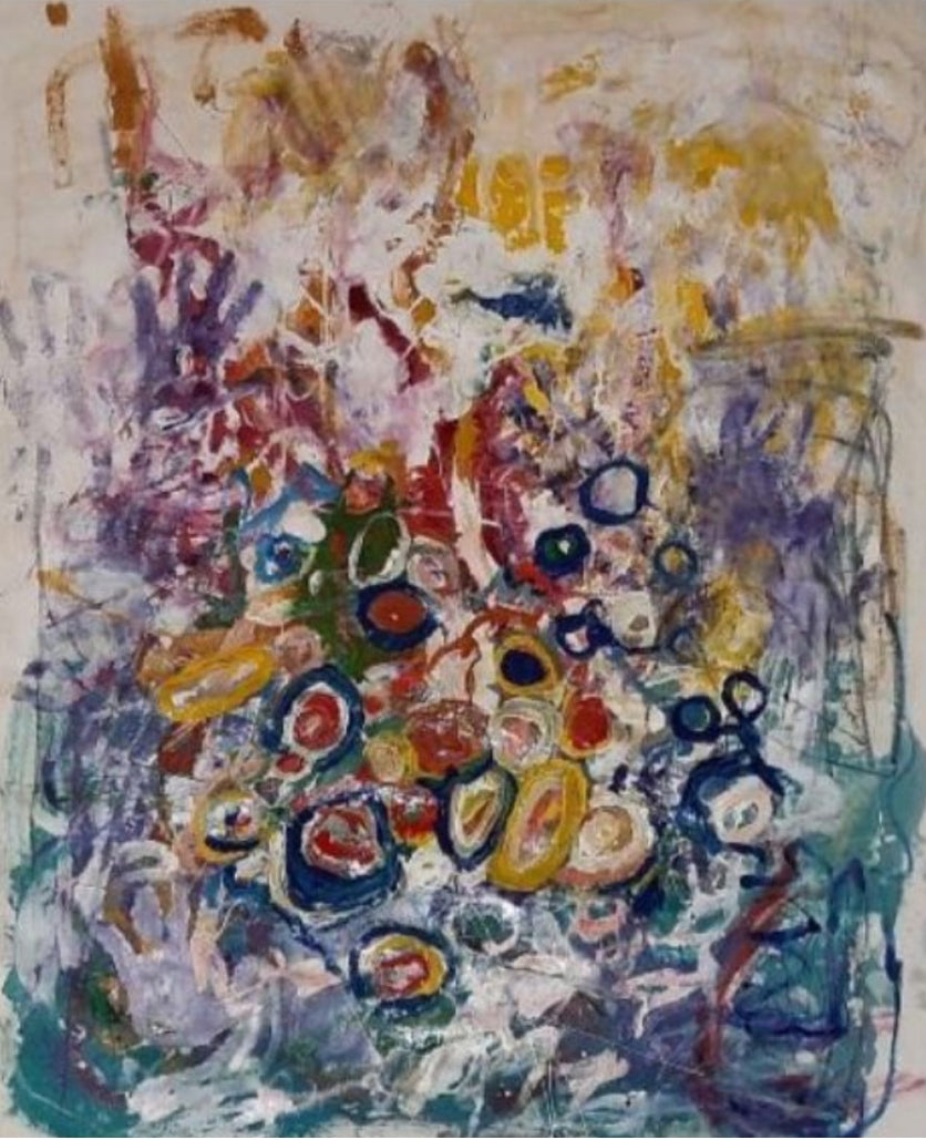 "Untitled" Painting by Monir Zendeh- Acrylic on Canvas 43” x 35”