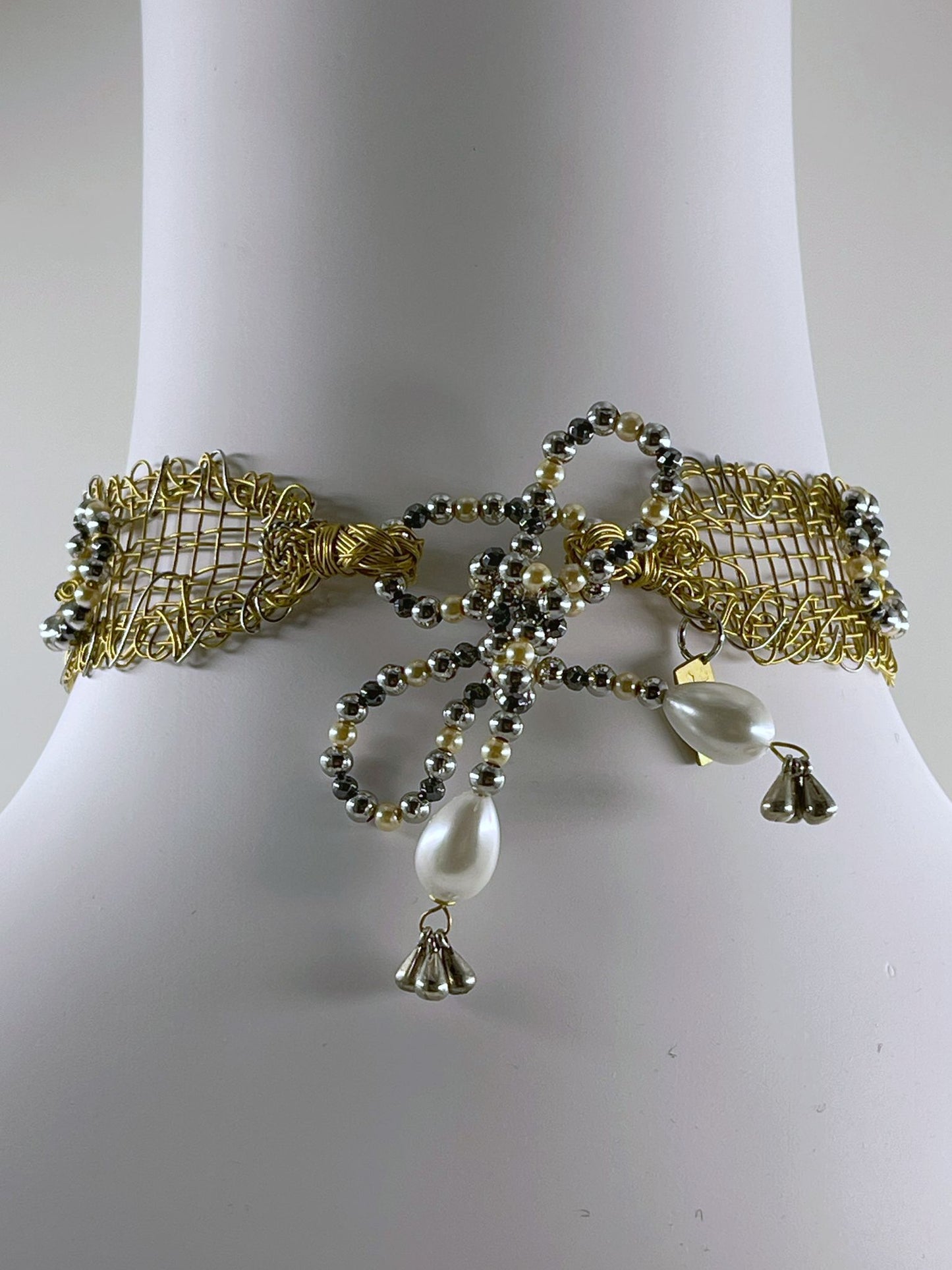 Brass Cascade Statement Neckpiece by Sareh Ghomi