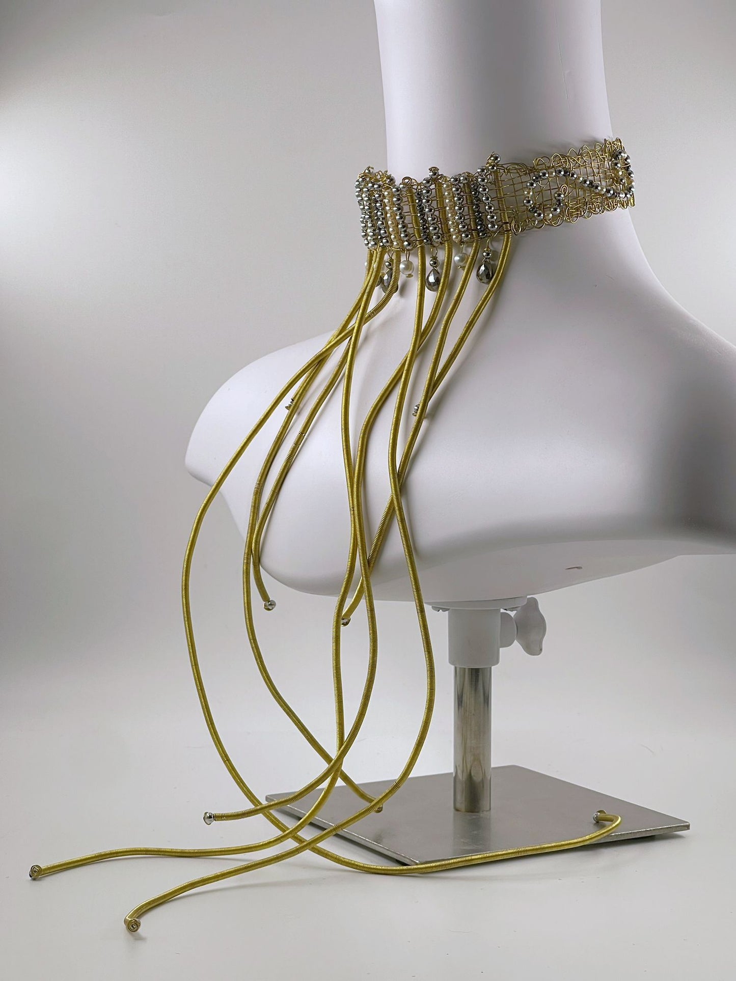 Brass Cascade Statement Neckpiece by Sareh Ghomi