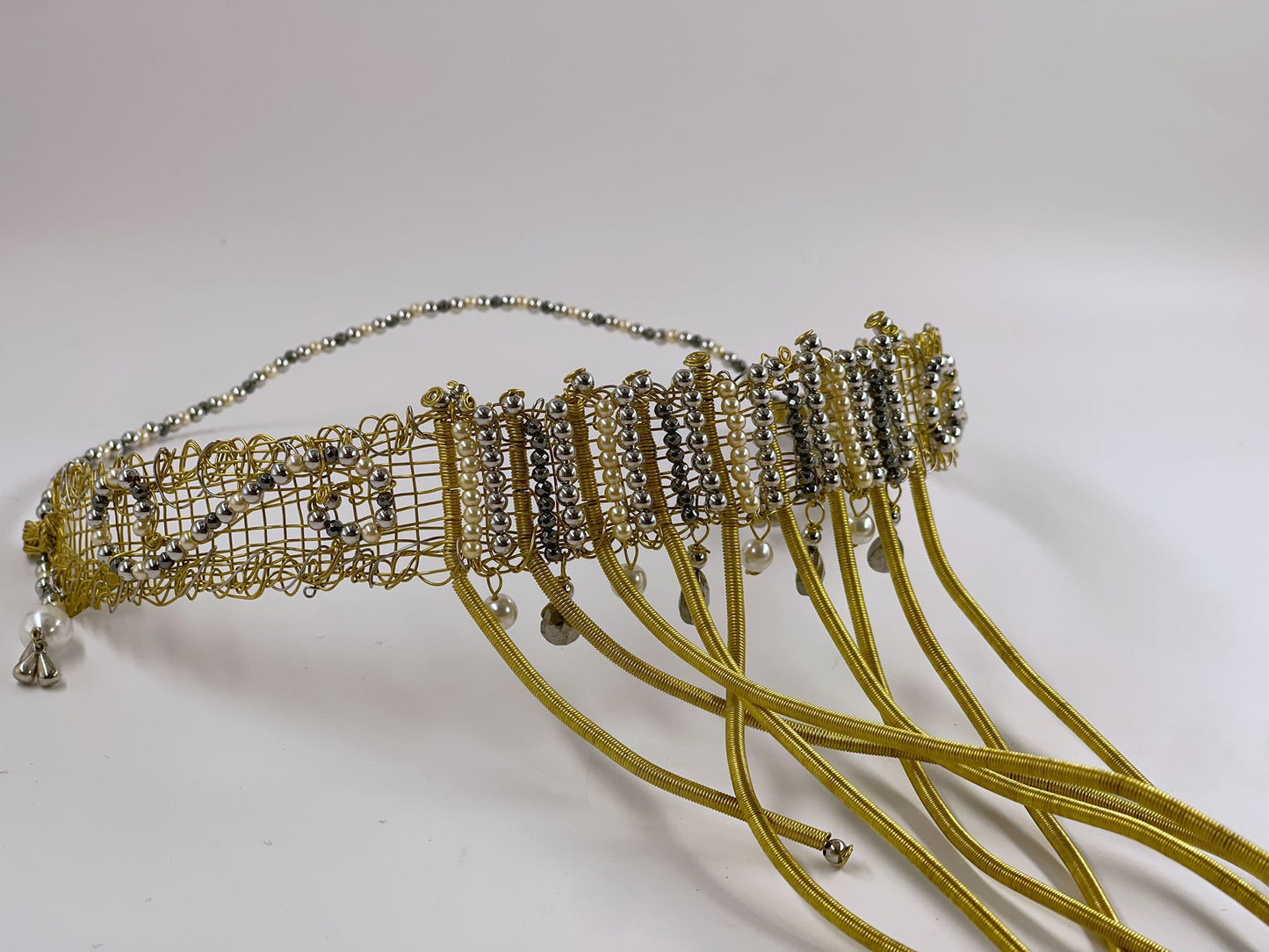 Brass Cascade Statement Neckpiece by Sareh Ghomi