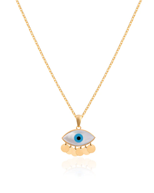 Sequin Evil Eye Necklace by Tille