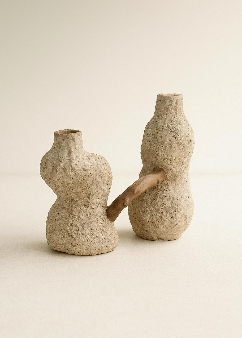 Papier-mâché 2 side Candle Holder by Roosha