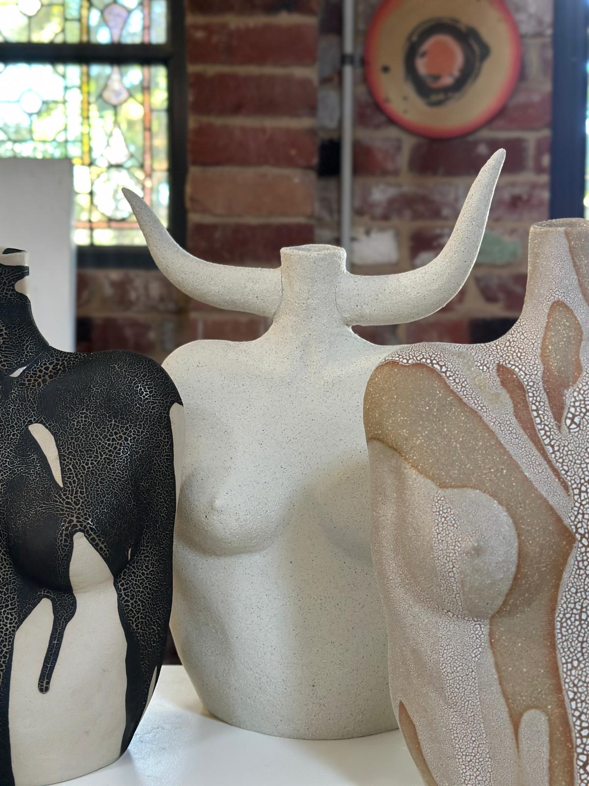 Ceramic Torso Vase from Zan Collection by TaraD (Model 03)