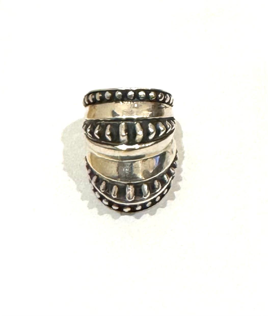 Handmade Layered Silver Ring by Sun Nafissi