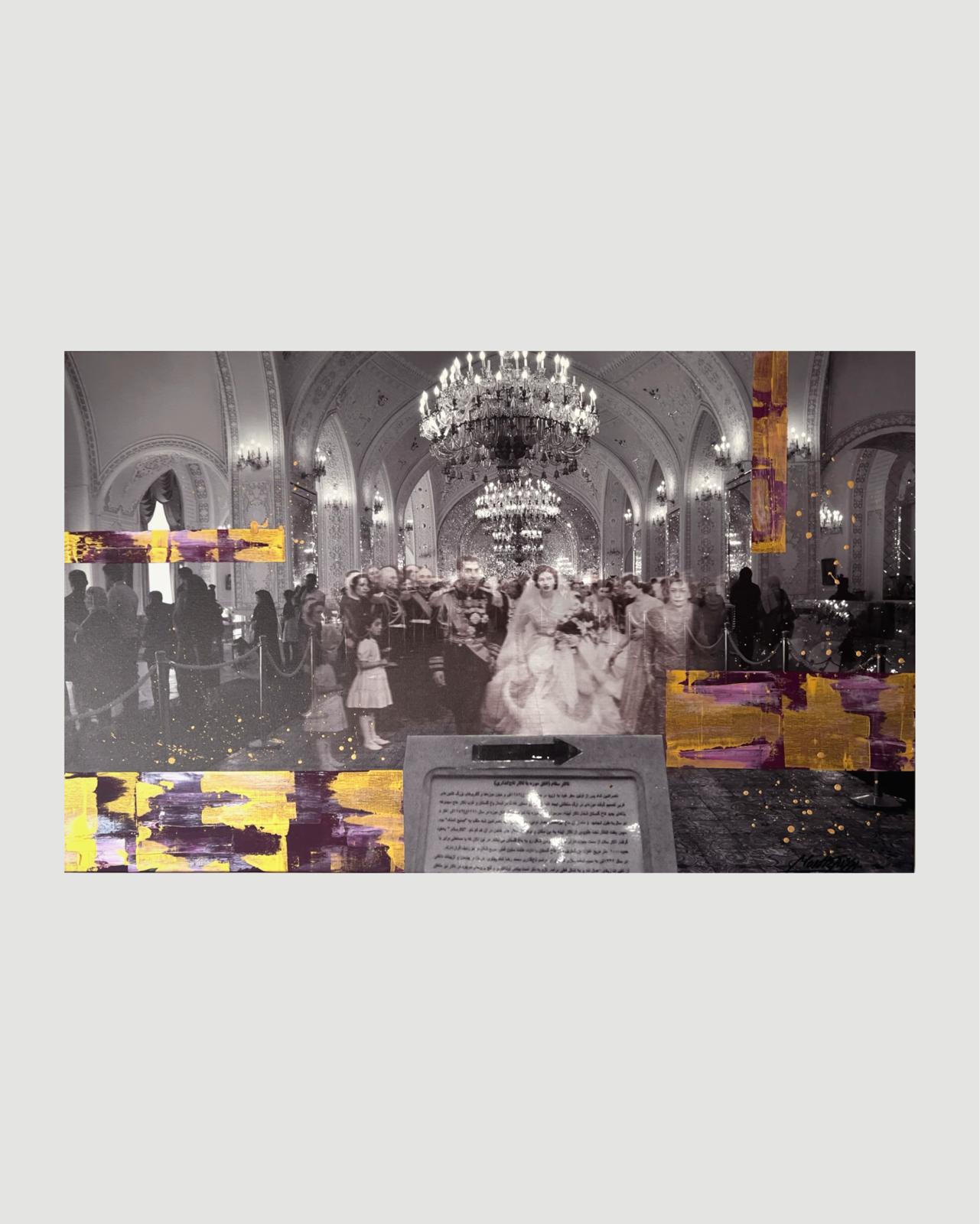 Untitled artwork by Mona Raissi - Mixed Media (31.5 × 51.2 inches)