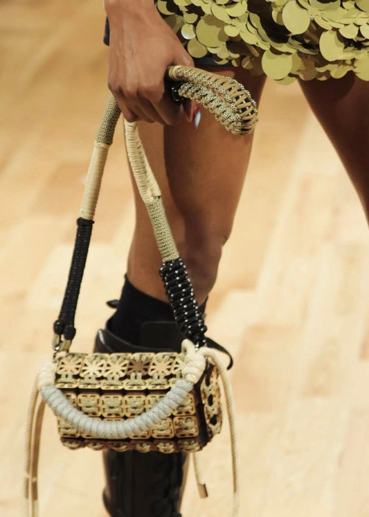 Handmade Bag, A Unique Combination of Wood and Cord by Studio Jazbi