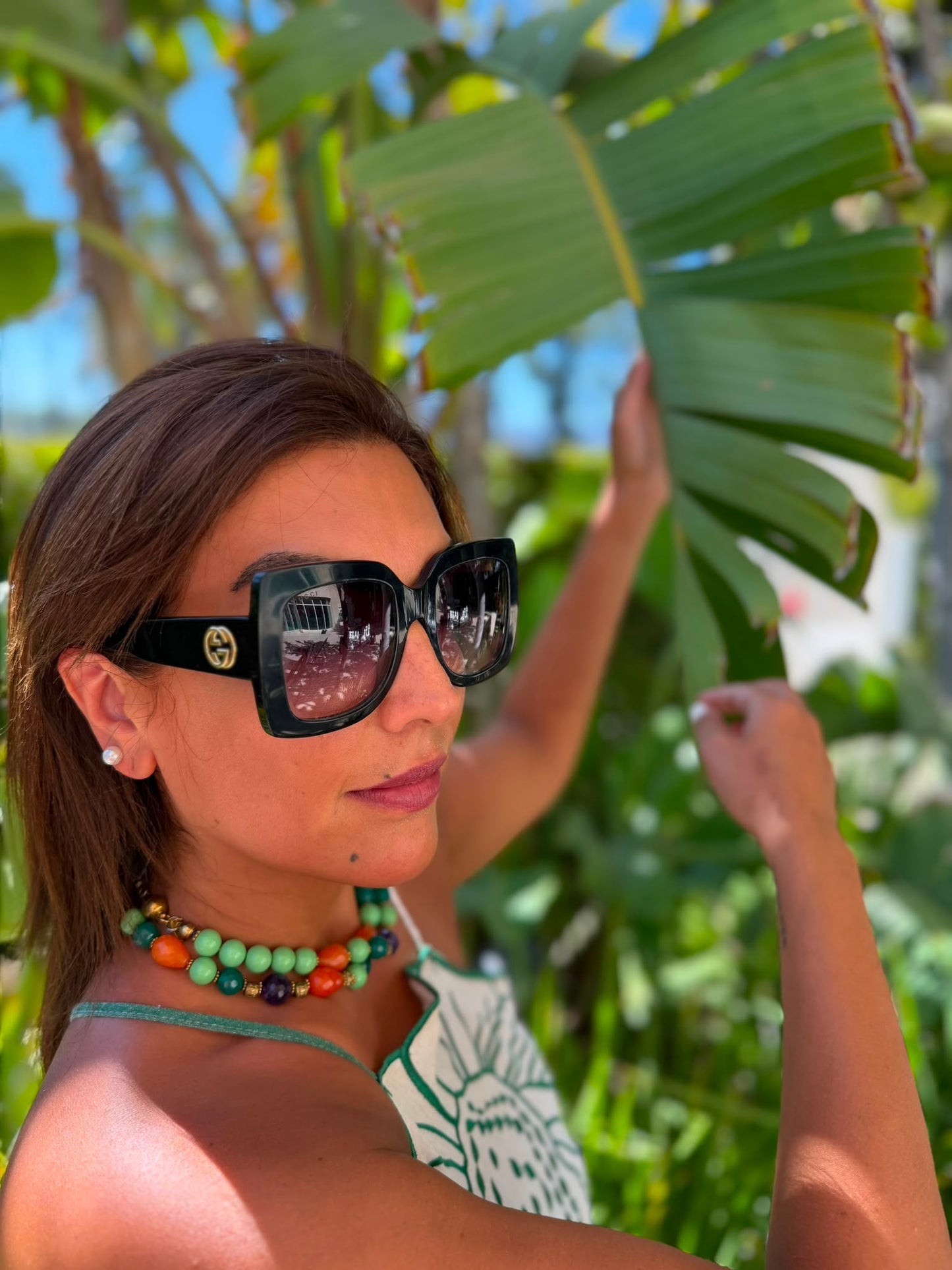 Handmade Multicolored Gem Stones Necklace by Fati Bijoux