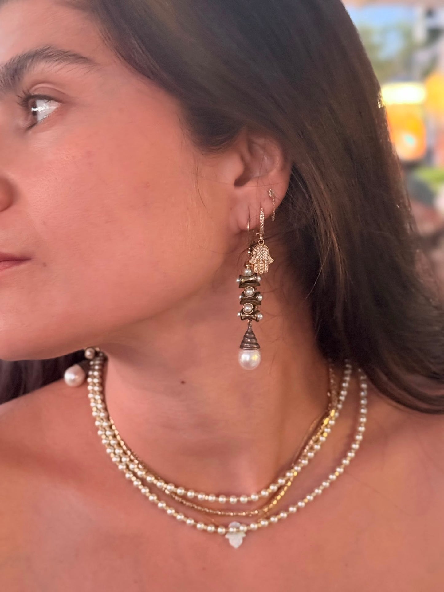 Handmade Brass Earring by Fati Bijoux