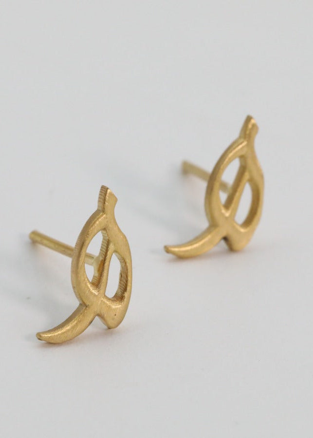 "Geometric Letters" Handcrafted Silver Earrings