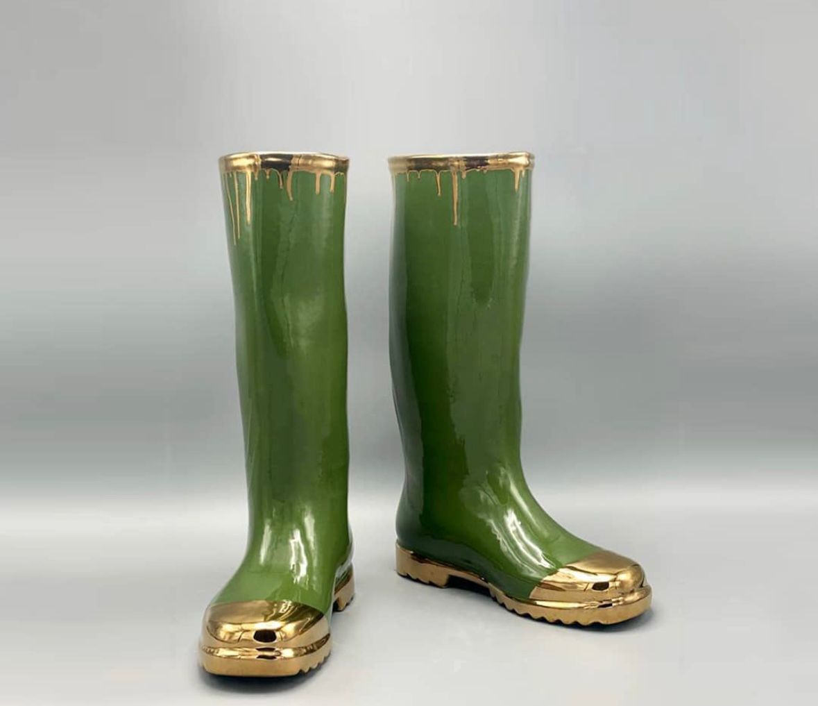 Jeyran Ceramic Boots/ Vase