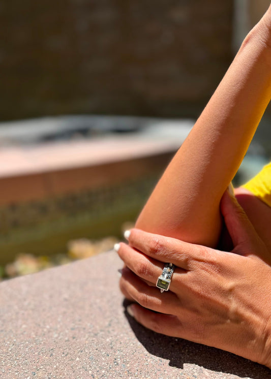 Handmade Silver Zebarjad Ring by Sun Nafissi