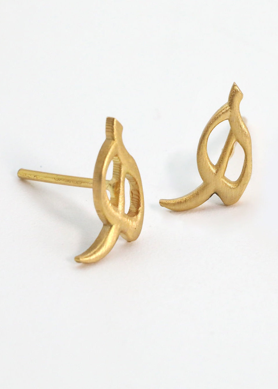 "Geometric Letters" Handcrafted Silver Earrings