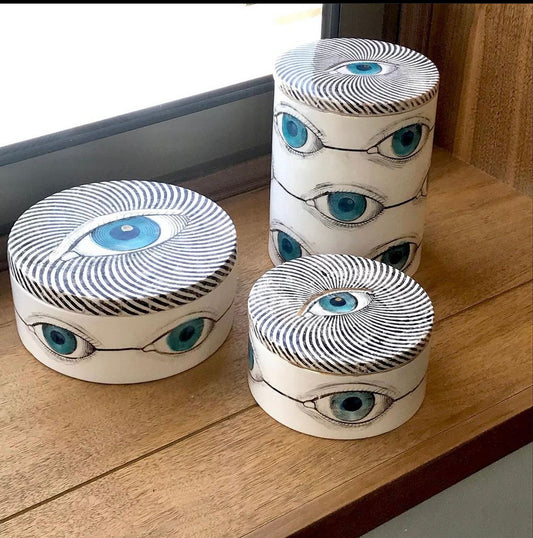 Handmade Ceramic Container (EYE) by Rastin