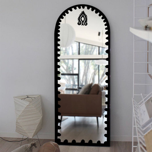 Modern Arc Wall Mirror with Metal Frame by Rashed