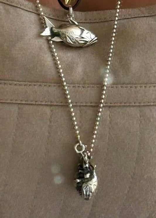 Handmade Silver Heart Necklace by Sun Nafissi