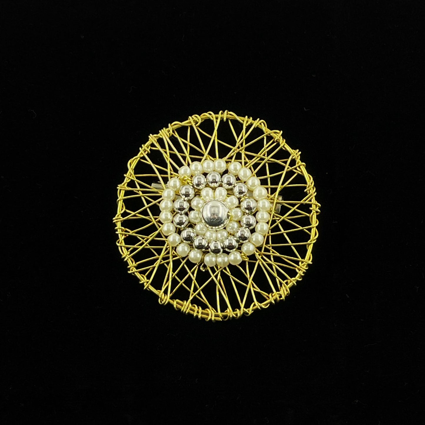 Pearly Sun Brooch by Sareh Ghomi