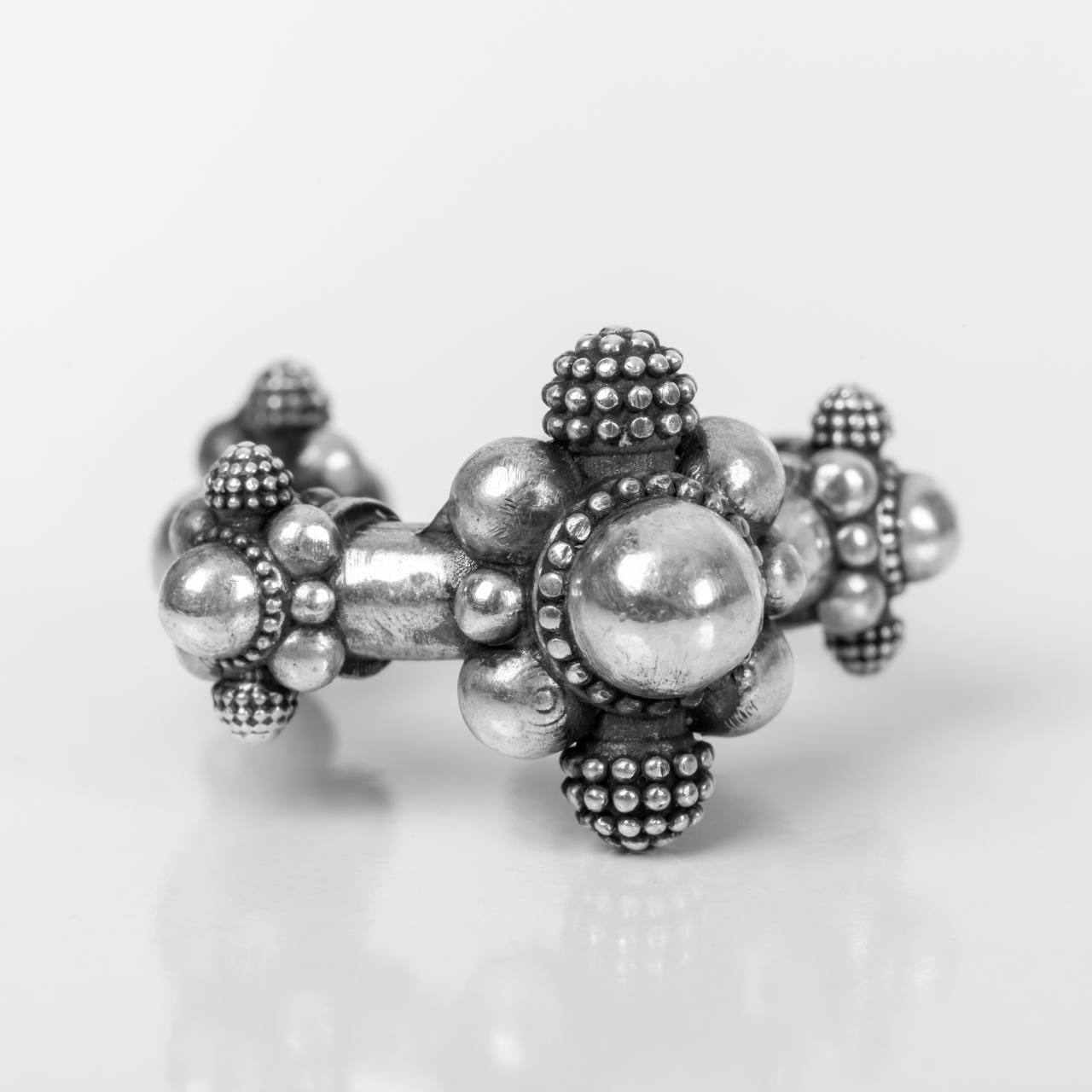 Silver Afro Ear Cuff by Sun Nafissi