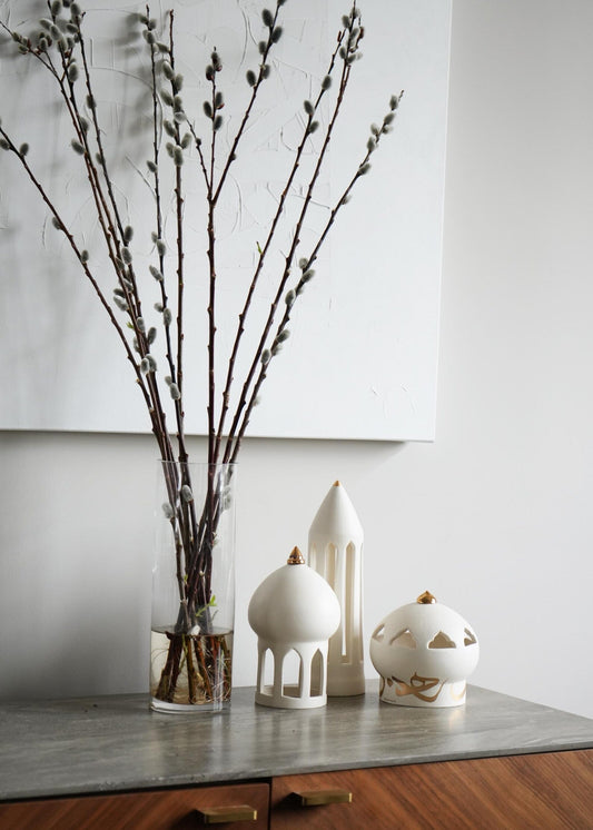 Sculptural Candle Holder Echoing Persian Architecture – by Fehri