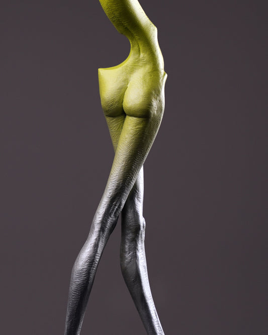 Crossed-Leg Standing Mademoiselle Sculpture by Soheyl Bastami- Edition 4