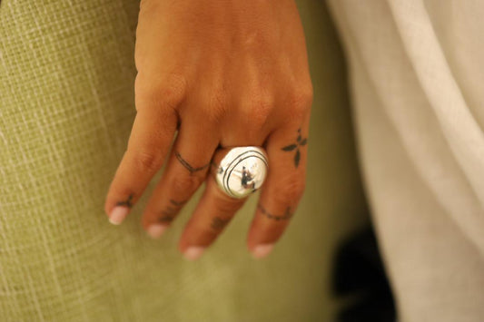 Handmade Silver "Rumi " Ring by Sun Nafissi