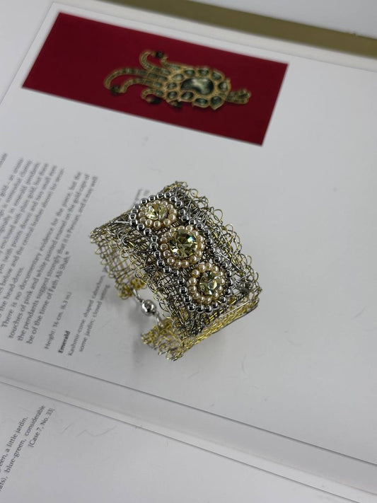 Handwoven Brass Bracelet by Sareh Ghomi