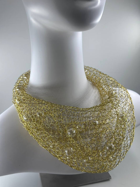 Artisan Brass 3D Necklace by Sareh Ghomi