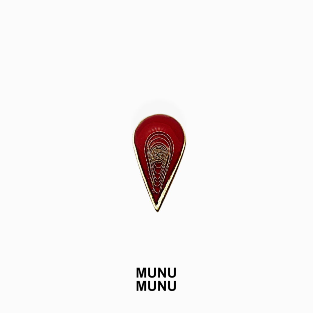 Handmade silver earrings coated in 18k gold by Munu Munu