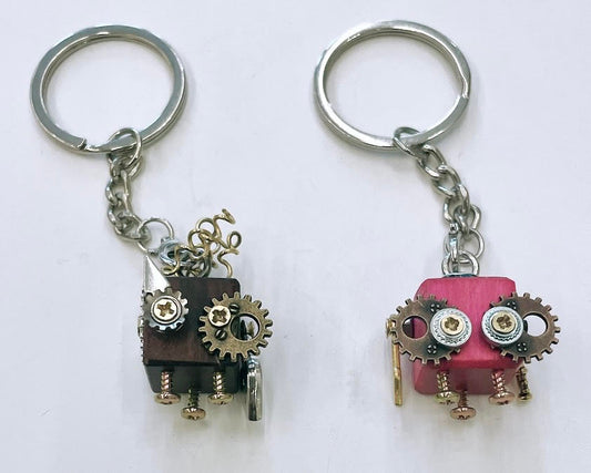 Woodbot Valentine's set Keychain by Foxy Collection