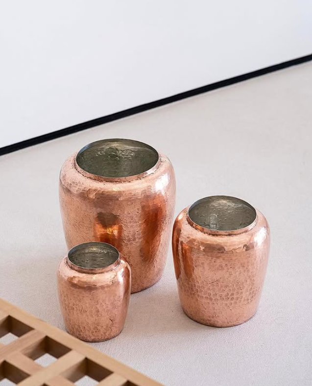 Large copper pot